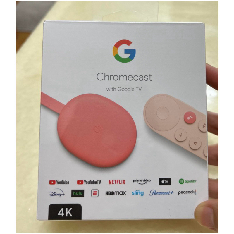 ［全新現貨］Chromecast with google TV 4 k 粉紅色
