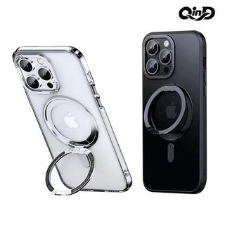 QinD Apple 蘋果 iPhone 14 Pro Max 旋轉磁吸支點殼 手機殼 保護殼 保護套 雙料殼 磁吸殼