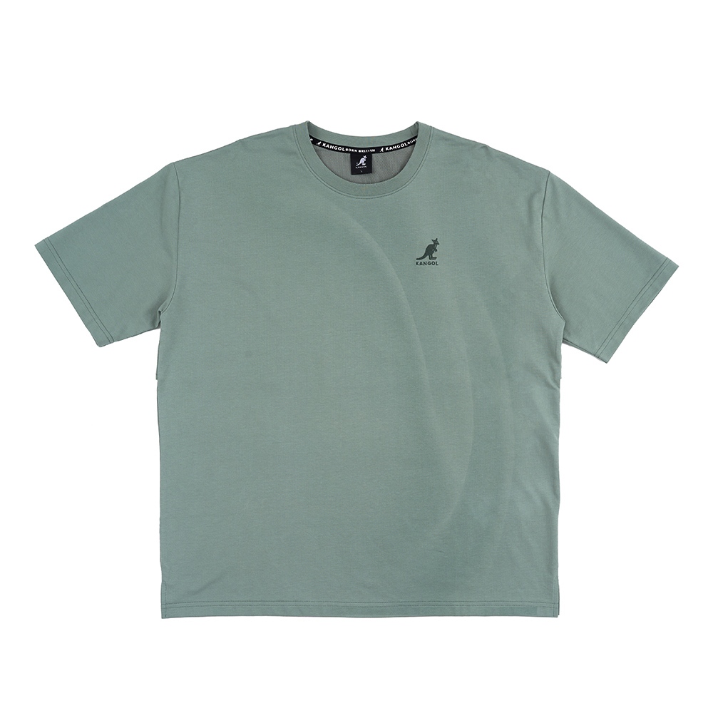 KANGOL 男女 寬版落肩散熱T 綠-6325101771