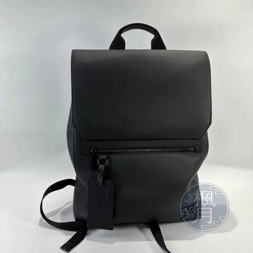 LOUIS VUITTON  M21367 晶片款 黑牛皮Flap 背包 後背包 雙肩包 手提包 休閒包 大容量 時尚精