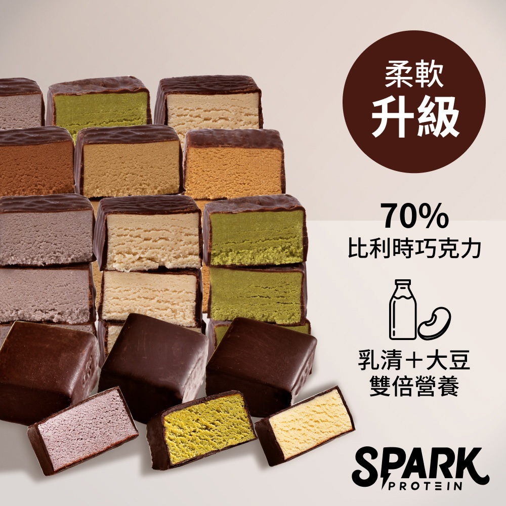 【全新配方】Spark Bite 優蛋白巧克派 單入隨手包｜高蛋白點心 生酮點心｜乳清蛋白 大豆蛋白零食 賣場另有盒裝