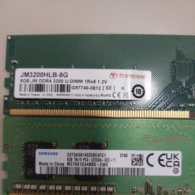 桌上型電腦記憶體 DDR4 3200 8g兩條