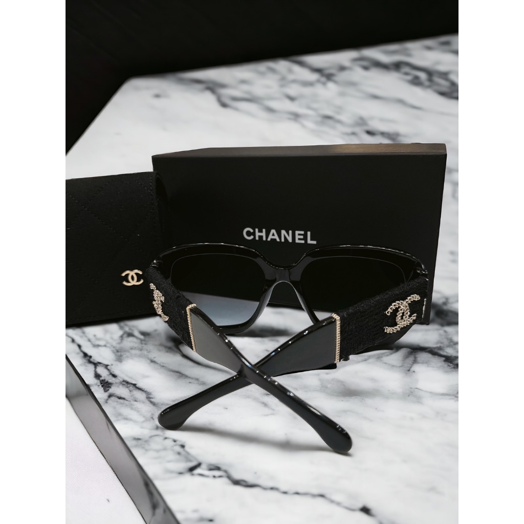 【現貨】麗睛眼鏡 Chanel【可刷卡分期】香奈兒 CH5512 太陽眼鏡 香奈兒熱賣款 小香眼鏡 香奈兒毛呢太陽眼鏡