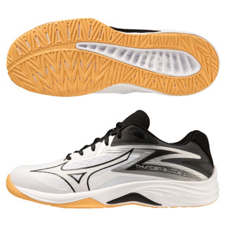 Mizuno Thunder Blade Z 男女 排球鞋 止滑 膠底 白黑 V1GA237051【S.E運動】