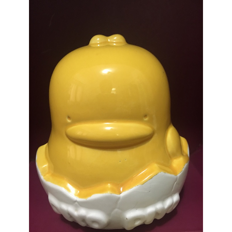 黃色小雞造型陶瓷存錢筒（因為易碎品，面交）