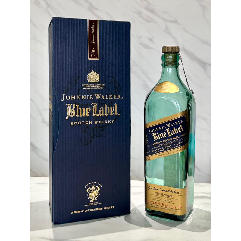 🇬🇧約翰走路 Johnnie Walker 《藍標》調和威士忌（舊版） 0.75L「空酒瓶+空盒」