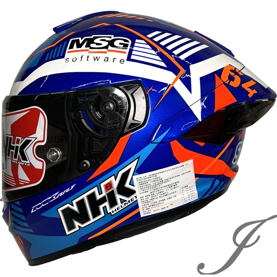 NHK K5R BB64#5 藍白橘 選手 全罩安全帽 超輕量 透氣
