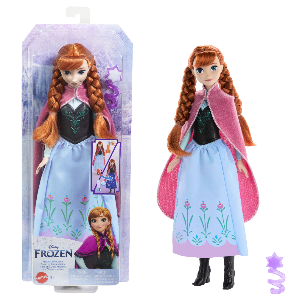 MATTEL 迪士尼公主-安娜和神奇變色裙子 娃娃 正版 美泰兒