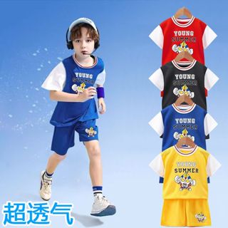 特價新款 清倉 夏季兒童短袖兩件套奧特曼衣服男女通用運動套裝男寶寶套裝/上衣