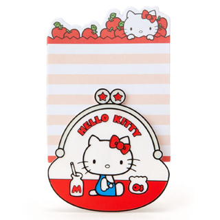 Hello Kitty 凱蒂貓~HELLO KITTY便條紙與造型夾座組(復古錢包)*24030