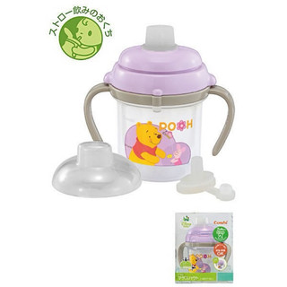 幼兒園 託嬰中心 開學 必備 全新 日本 combi 維尼 鴨嘴 學習杯 200ml