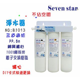 淨水器卡式三管過濾器 卡式 快拆 diy 濾心 淨水器 濾心 貨號 601013 seven star淨水網