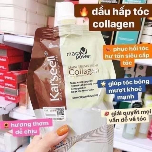 越南發膜修復毛燥kem u toc Collagen Karseell-chính hang b