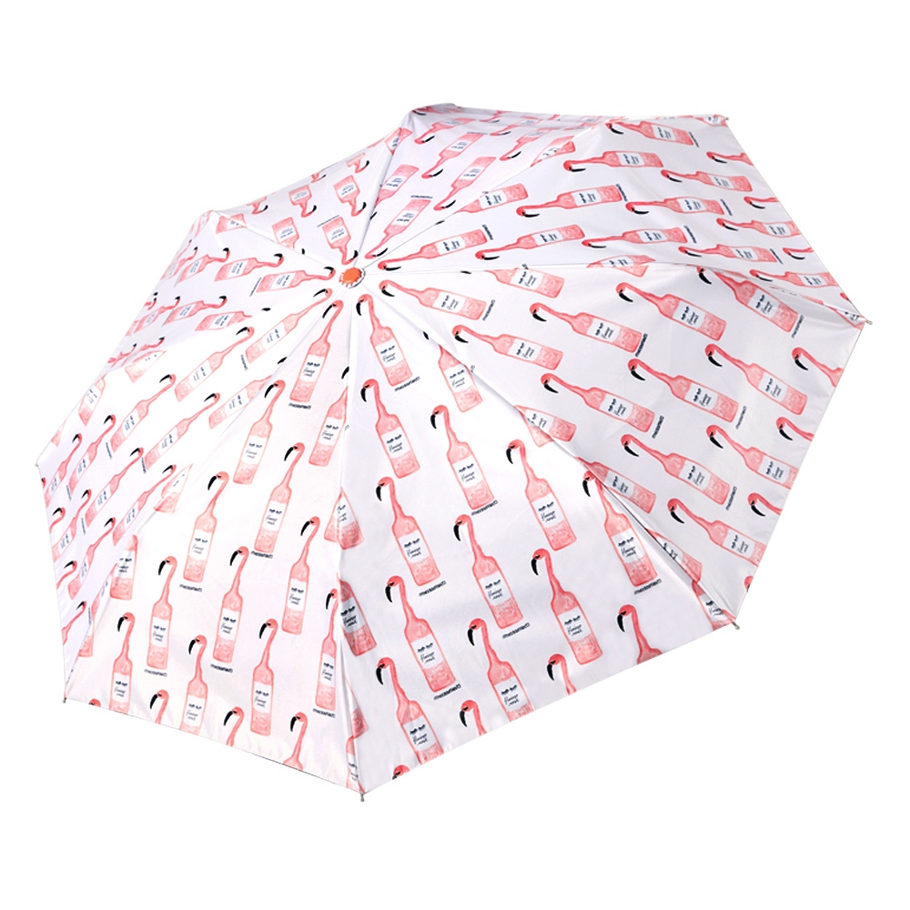 【RAINSTORY X BBH黑膠降溫傘】玫瑰火鶴抗UV降溫個人自動傘