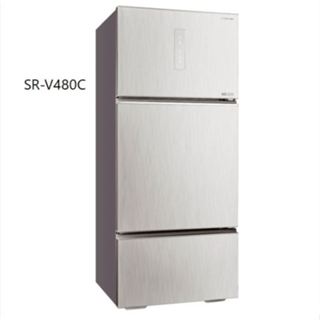 《SANLUX台灣三洋》SR-V480C 480L 直流變頻一級能效 三門電冰箱 琉璃白
