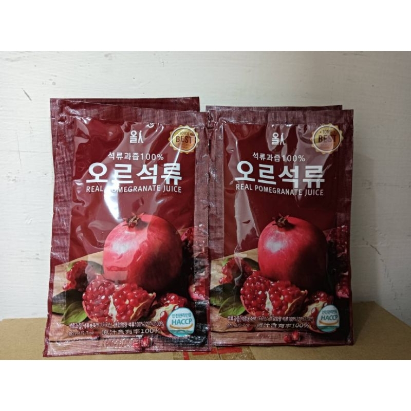 ORIN韓國100%紅石榴汁 20包299元每包80ml 平均一包14.95元 新包裝上市