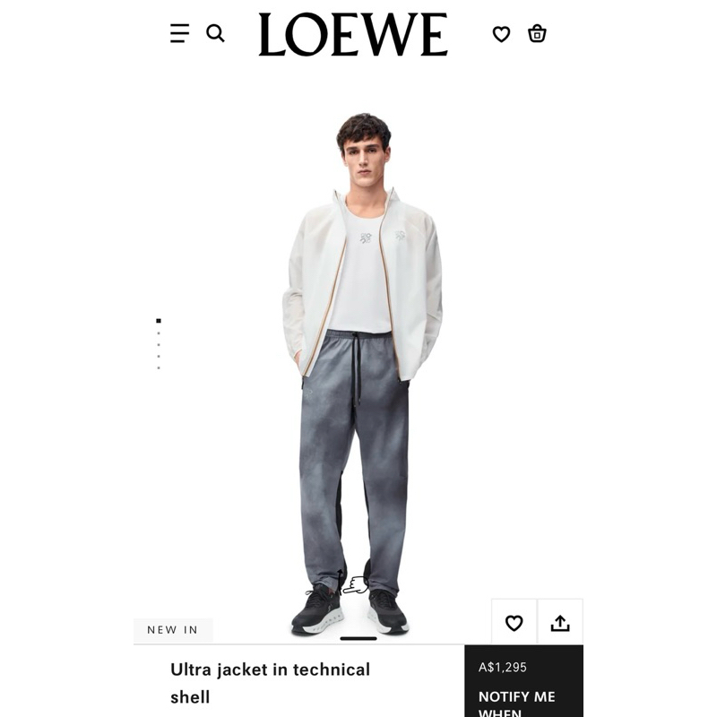 Loewe x ON 2024 最新 軟殼外套
