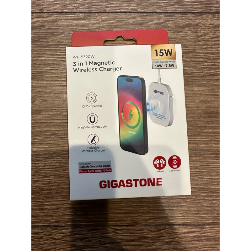 [全新未拆］ Gigastone WP-5320W 磁吸無線充電盤 磁吸式 充電座 MagSafe 快充 iPhone