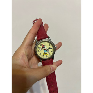 正版香港🇭🇰迪士尼手錶 米奇 米妮 造型 皮革 日版 手錶