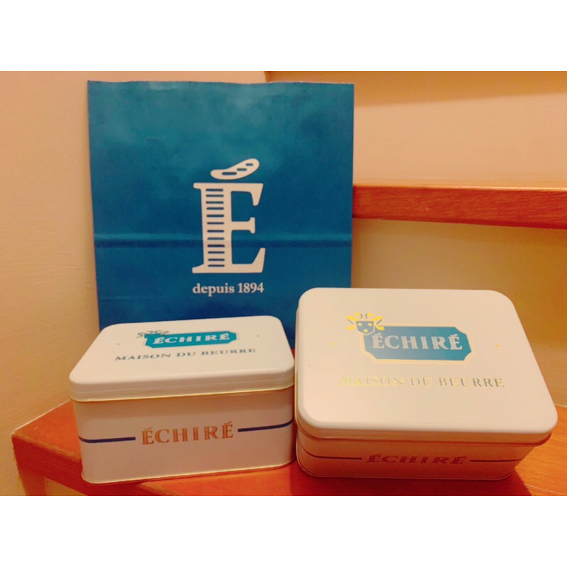 現貨 日本代購 法國 ECHIRE 艾許奶油餅乾 鐵盒 經典白盒12入