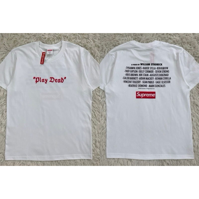全新限量免運22fw Supreme "Play Dead" Tee 影片紀念款裝死滑板男女短T短袖T