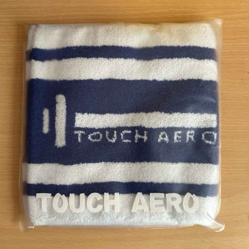 （全新未使用 / 僅打開拍照📷）TOUCH AERO 藍白條紋運動毛巾(專櫃正貨 / 全蝦皮賣場最便宜)
