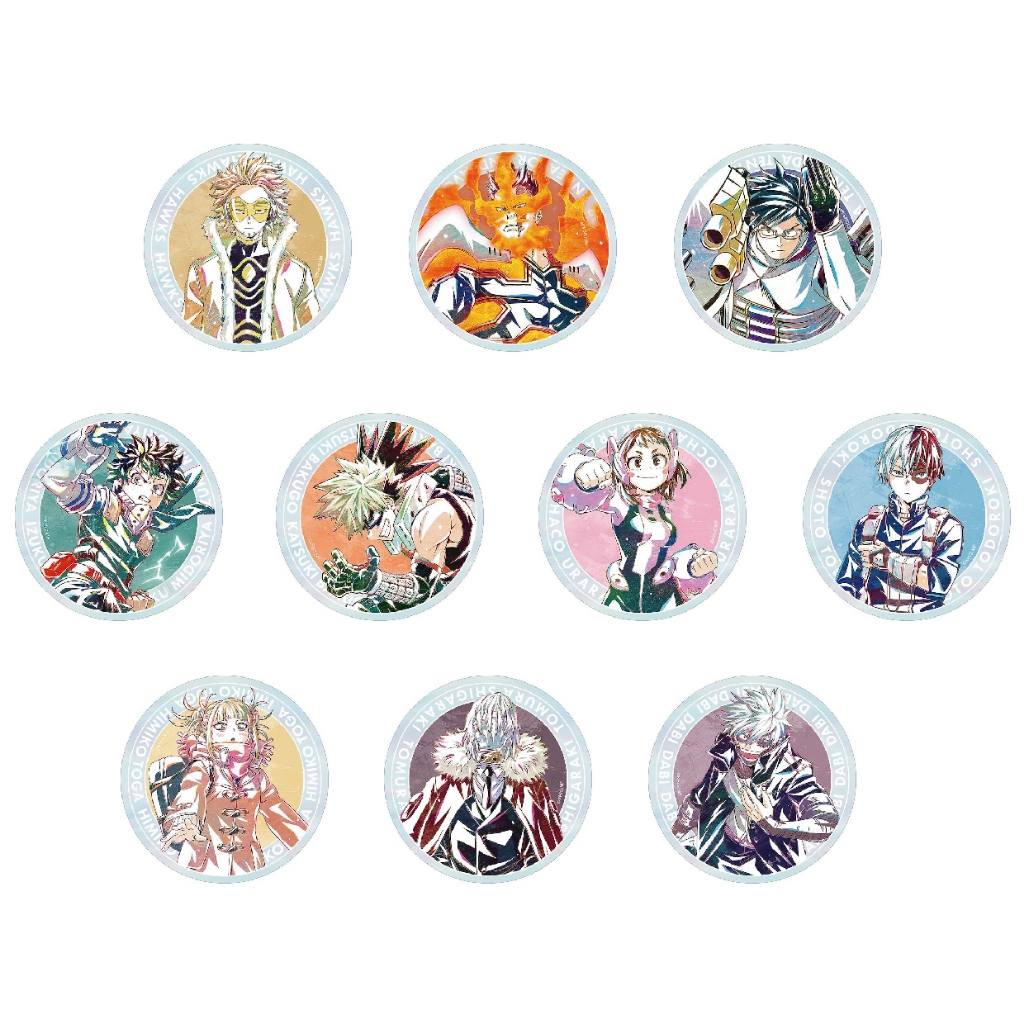 【漫漫時光☆】我的英雄學院 10款角色徽章 綠谷 爆豪 轟 麗日 安德瓦 霍克斯 死柄木弔 荼毘 渡我被身子(台灣出貨）