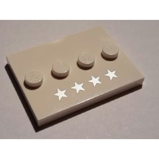 LEGO 樂高 白色 3X4 印刷 星星 人偶底板 底板 88646pb004
