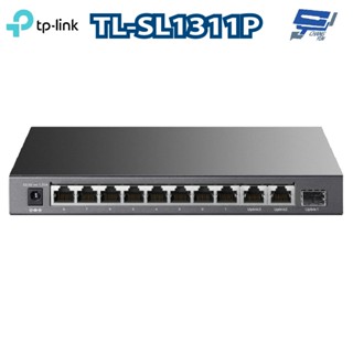 TP-LINK 昌運監視器 TL-SL1311P 8 埠 10/100Mbps + 3 埠 Gigabit 桌上型交換器
