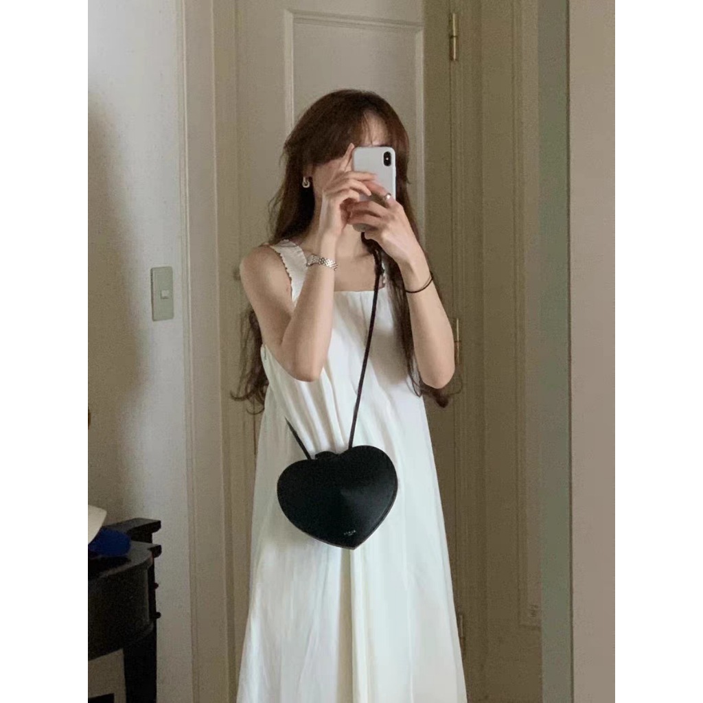 𝒁𝒆𝒑𝒉𝒚𝒓𝒆𝒂𝒏 韓國 寬鬆氣質吊帶裙（2色）｜wq24573 正韓 Ounce  東大門 連身裙 洋裝