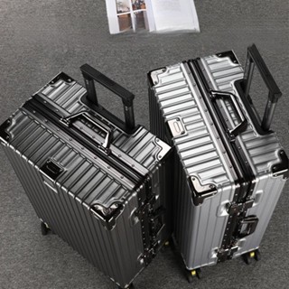 韓版鋁框行李箱 密碼箱 登機箱 20吋24吋28吋行李箱 旅行箱 拉桿箱 大容量行李箱拉桿箱萬向輪 結實耐用密碼箱男學生