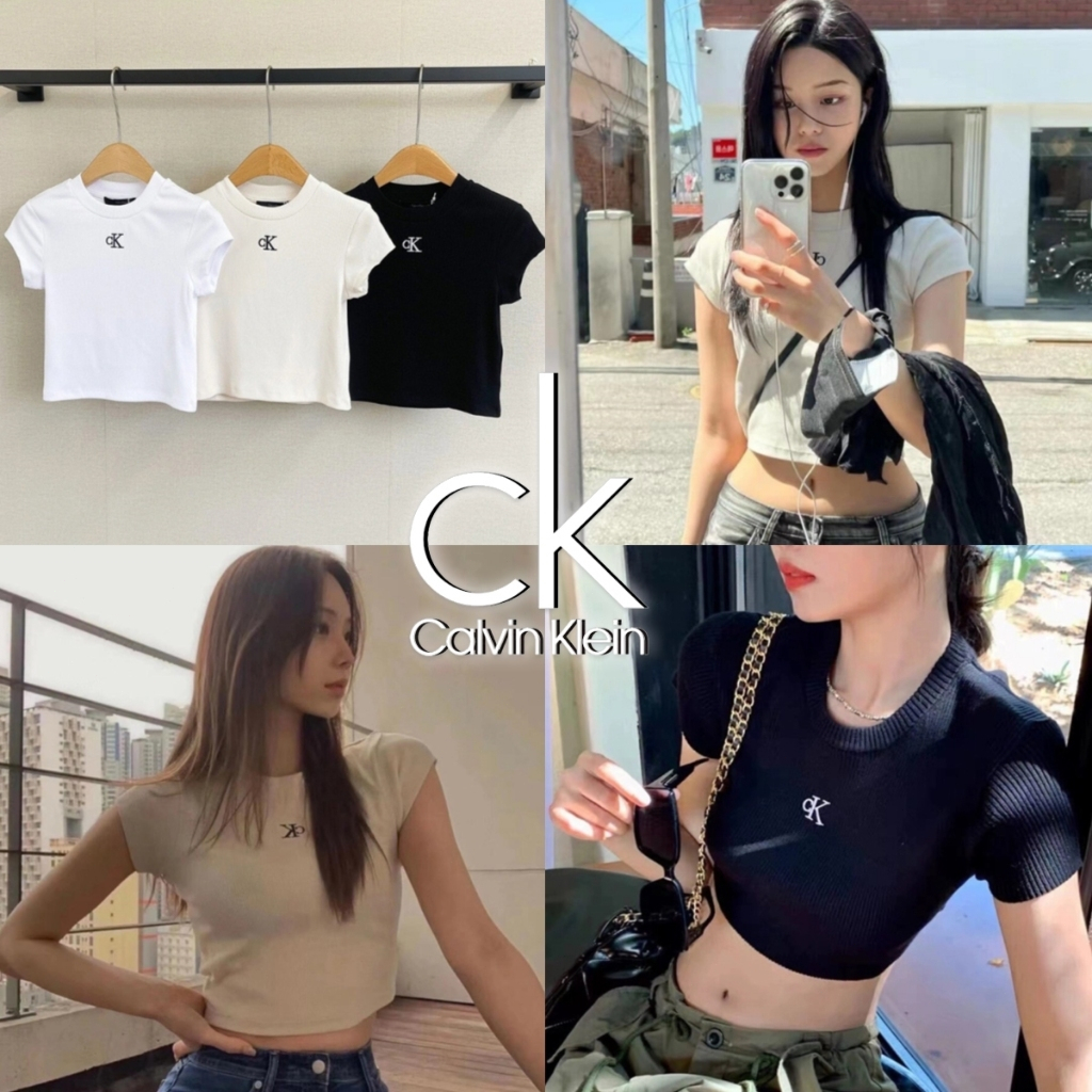 『WS』美國代購🔥 Calvin Klein JENNIE同款 CK上衣 螺紋短T T恤 針織上衣夏日必備 百搭款 女生