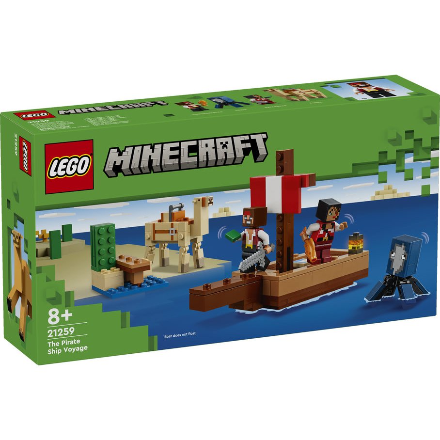 【台中翔智積木】樂高 LEGO Minecraft 創世神 麥塊 21259 海盜船之旅