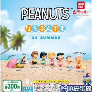 【許願扭蛋機】『現貨』 史努比 排隊公仔 24夏 全8種 扭蛋 轉蛋 BANDAI SNOOPY 夏天 沙灘 公仔