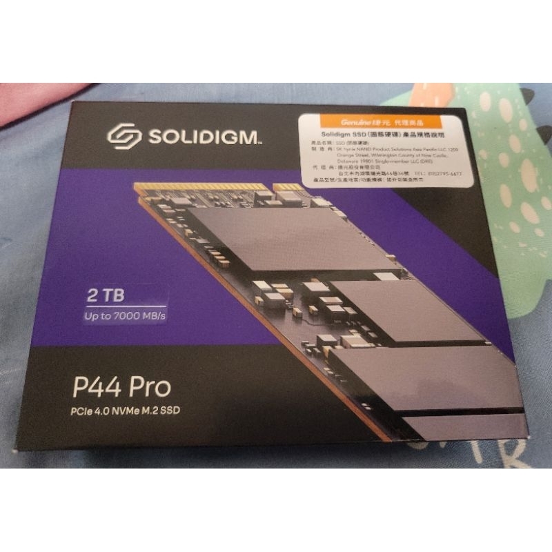 二手 Solidigm P44 Pro 2TB/Gen4/讀:7000M/寫:6500M/DRAM快取