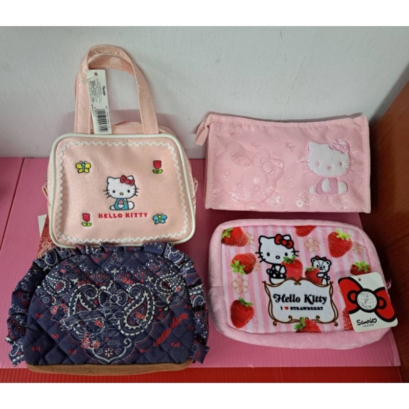 三麗鷗 Hello Kitty 凱蒂貓 化妝包 迷你手提包 復古手拿包 收藏 早期 絕版