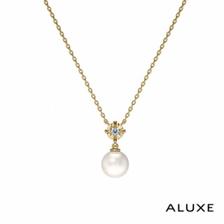 ALUXE 亞立詩 AKOYA珍珠 7~7.5mm 10K金 珍珠單鑽項鍊 珍愛系列 NN0219