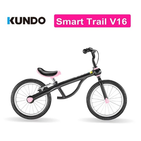[KUNDO] SmartTrail V 二合一 16吋 黑粉 4-7Y+ 兒童腳踏車 滑步車 巡揚單車