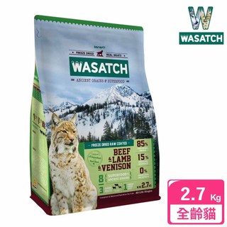 WASATCH 瓦莎奇 原生貓糧 2.7kg 3種紅肉 牛+羊+鹿