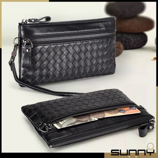 【SUNNY】 編織羊皮手拿包 男士真皮手拿包 手機包 手抓包 卡包 長夾 皮夾 拉鍊包 包包 BV同款 精品皮件