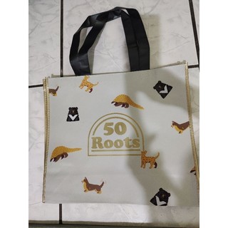 全新品 專櫃 Roots 動物派對 購物袋 50週年 大款