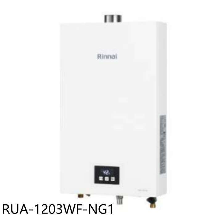 林內【RUA-1203WF-NG1】12公升智慧溫控強制排氣熱水器(送7-11商品卡500元)(全省安裝)