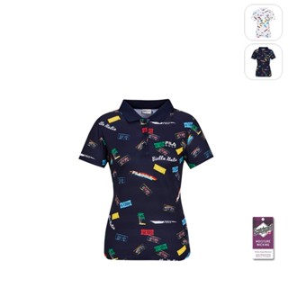 【FILA】女性 GOLF 吸濕排汗 短袖 運動POLO衫-丈青 5POX-2131-NV