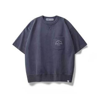 Filter017 灰藍 山脈圖像 羅紋學院 上衣 短袖 男女款 H7125【新竹皇家】