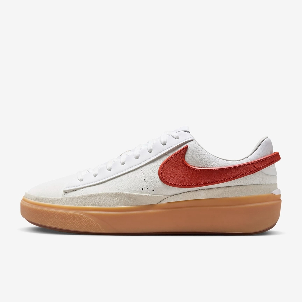NIKE BLAZER PHANTOM LOW 男休閒運動鞋-白紅/咖啡色-FN5820100