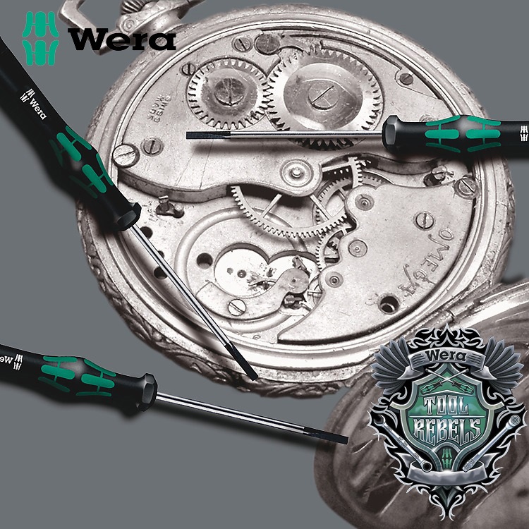 瘋狂買 德國Wera 維拉 2035系列 0.8*40mm-3.0*80mm 電子一字小起子 鍍鎳黑色刀頭 圓刀身 特價