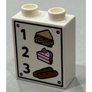 樂高 得寶 零件 印刷磚 糕點｜LEGO duplo Brick with Pastry Pattern