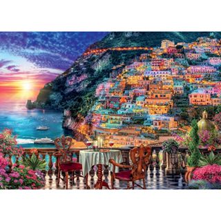 15263 1000片歐洲進口拼圖 Rav 繪畫風景 美麗的夜景義大利波西塔諾