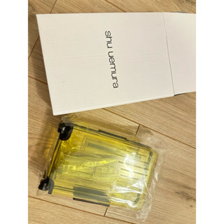 Shu Uemura 迷你行李箱 硬殼收納包 螢光黃
