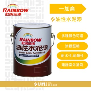 虹牌｜油性水泥漆－多種顏色可以選擇（1加侖裝）